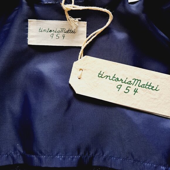 NEW Tintoria Mattei 954 Men's Blue Classic-collar Wool Blend Jacket Size XL - Picture 10 of 16